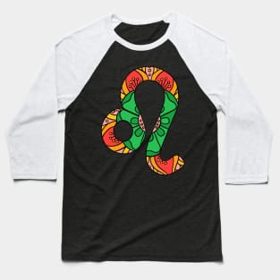 Leo Zodiac Sign Baseball T-Shirt